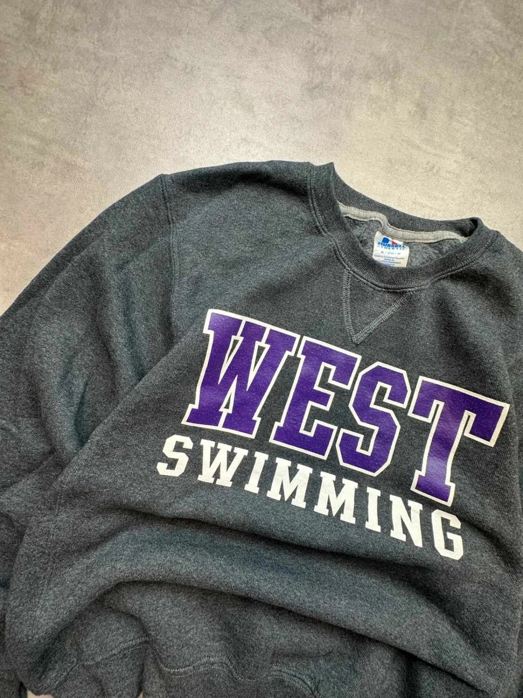 Sweat Russell Athletic Vintage West Swimming – Gris