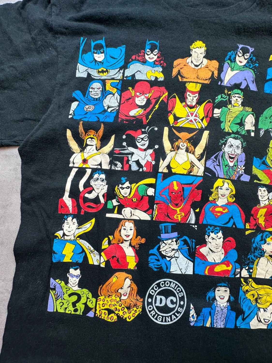 T-Shirt Vintage Youth DC Comics Originals Cartoon Noir