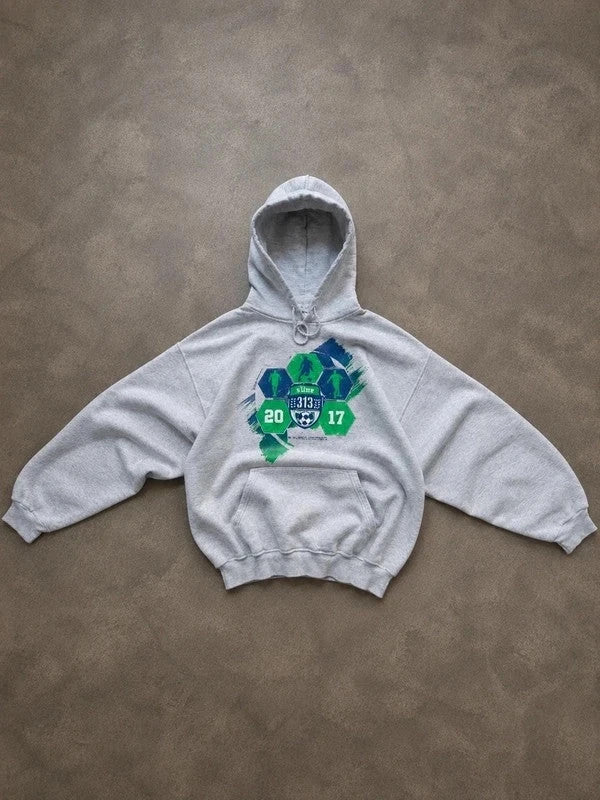 Sweat Hoodie Vintage Disney Soccer 2017 – Gris