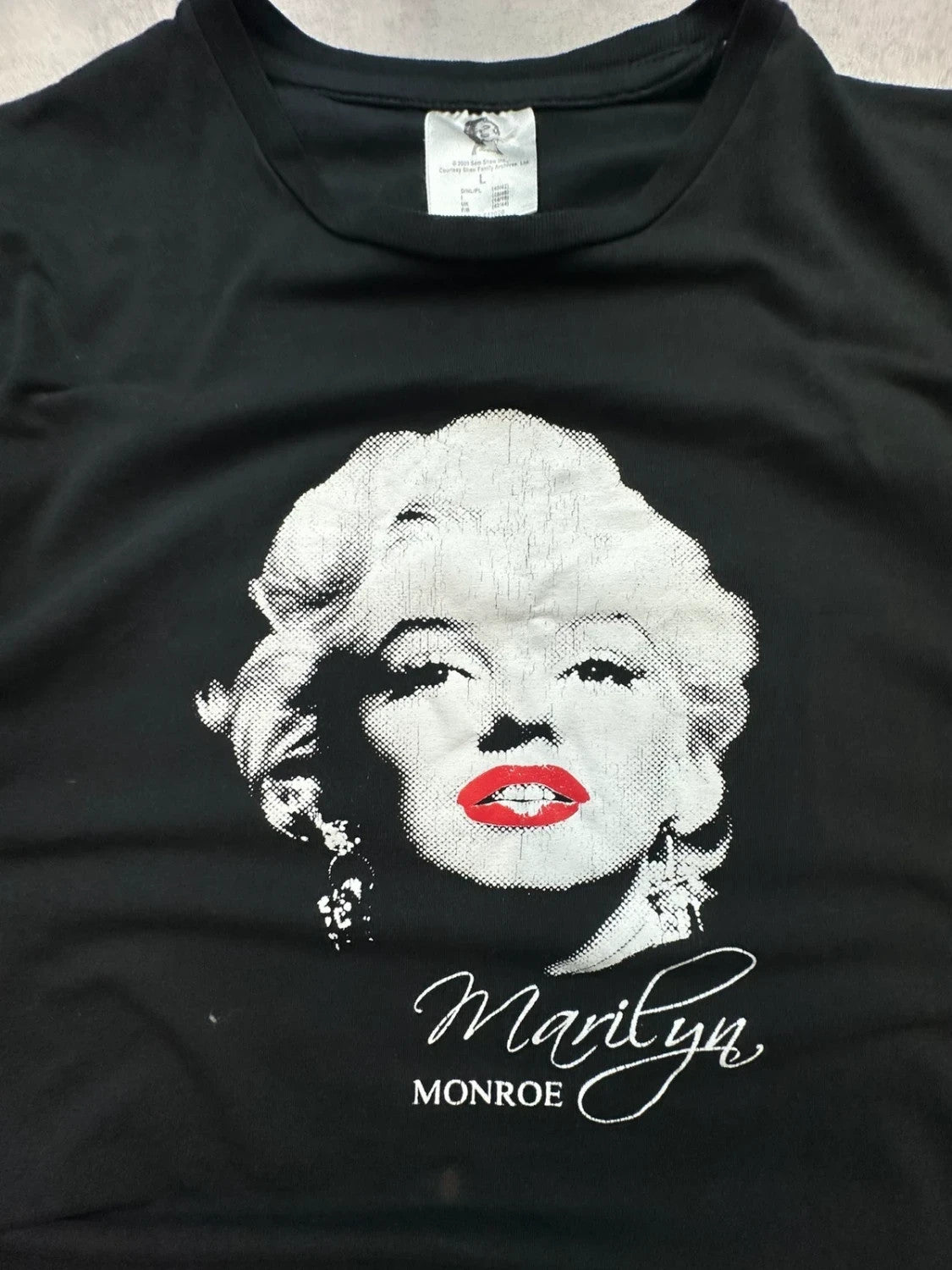 T-Shirt Vintage Marilyn Monroe Print – Noir