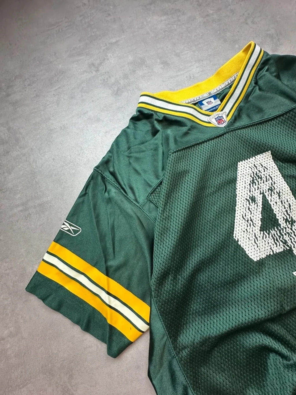 Maillot NFL Vintage Brett Favre #4 Vert & Jaune – Green Bay Packers