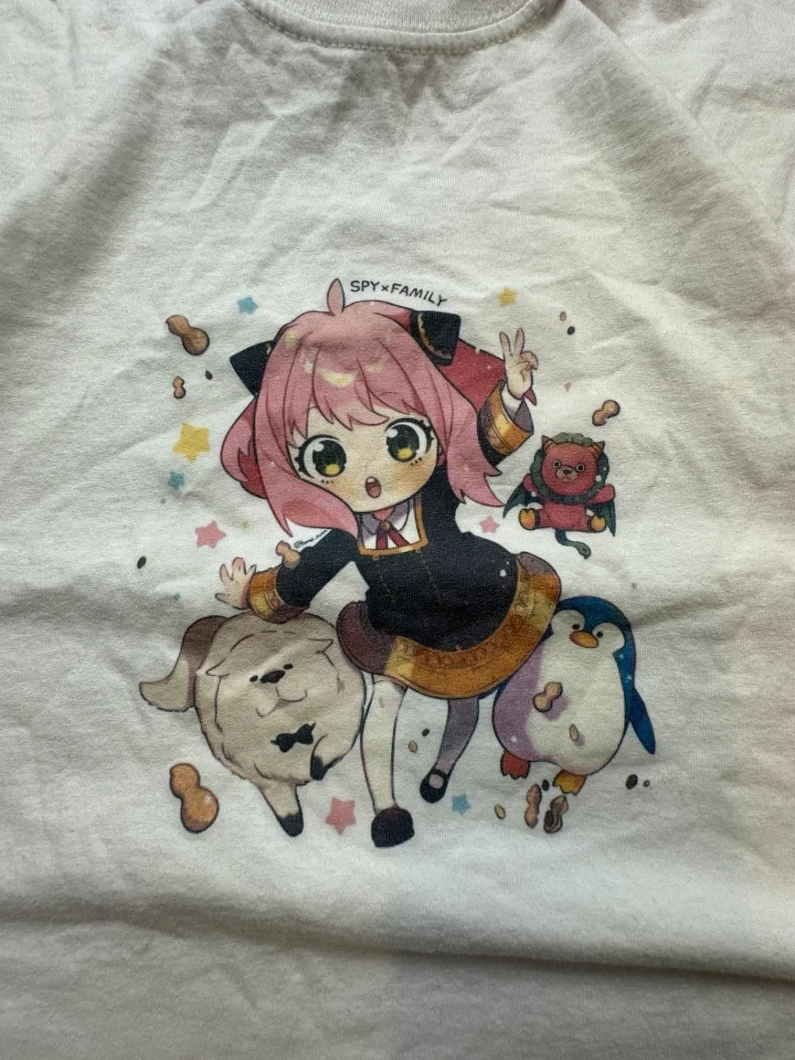 T-Shirt Vintage SPY x FAMILY Anya Forger Anime Japonais – Blanc