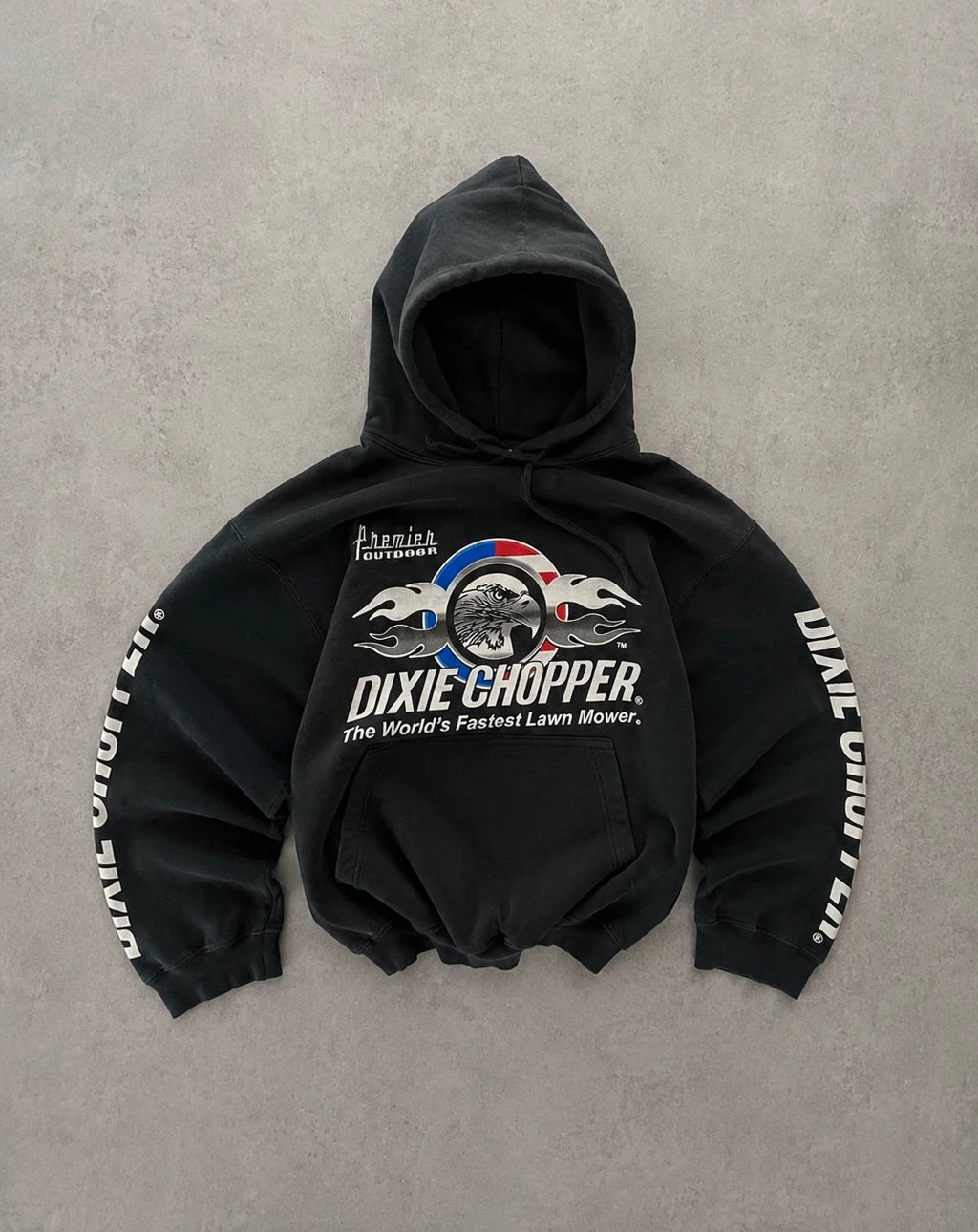 Hoodie Vintage Dixie Chopper Premier Outdoor – Noir Y2K