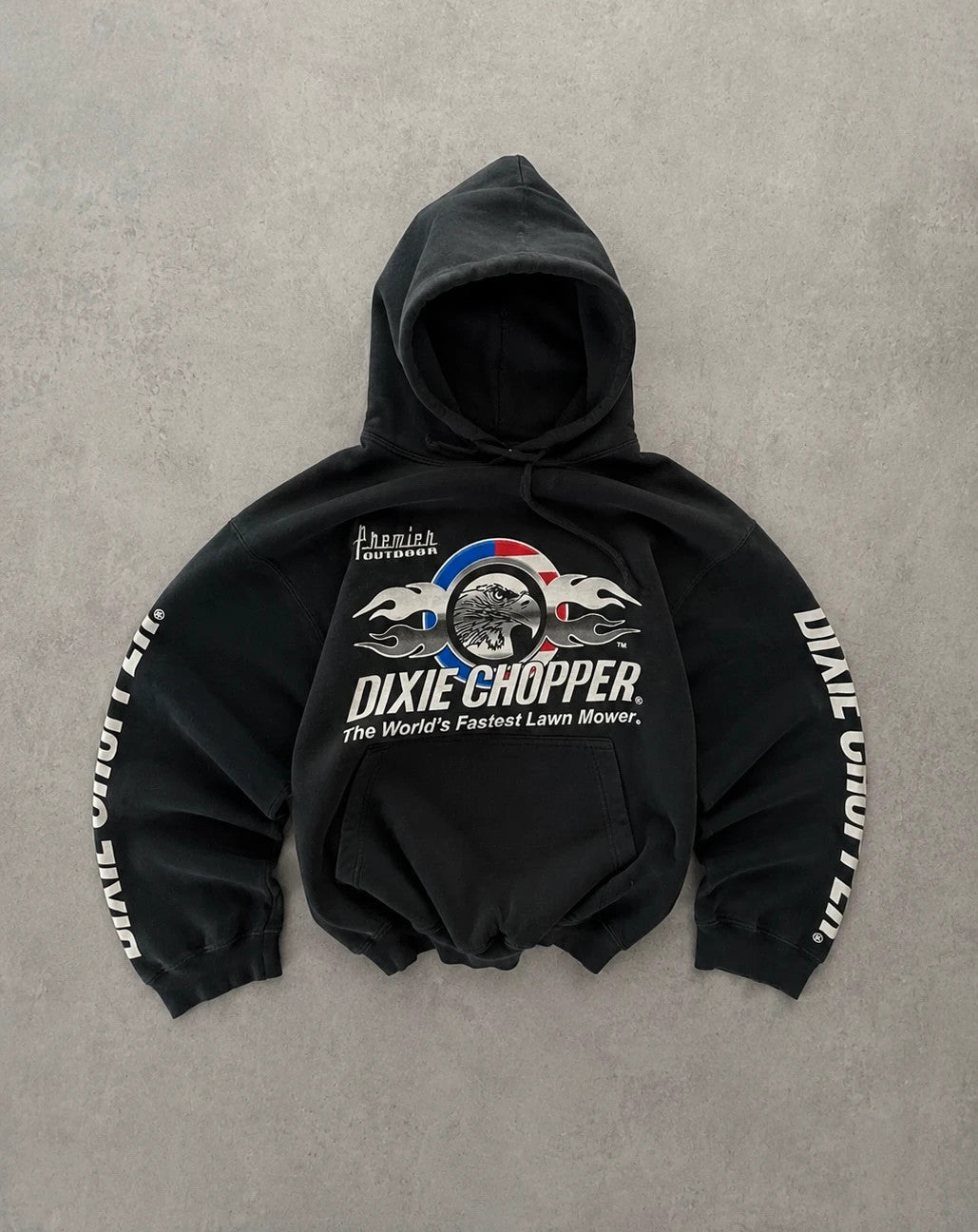 Hoodie Vintage Dixie Chopper Premier Outdoor – Noir Y2K