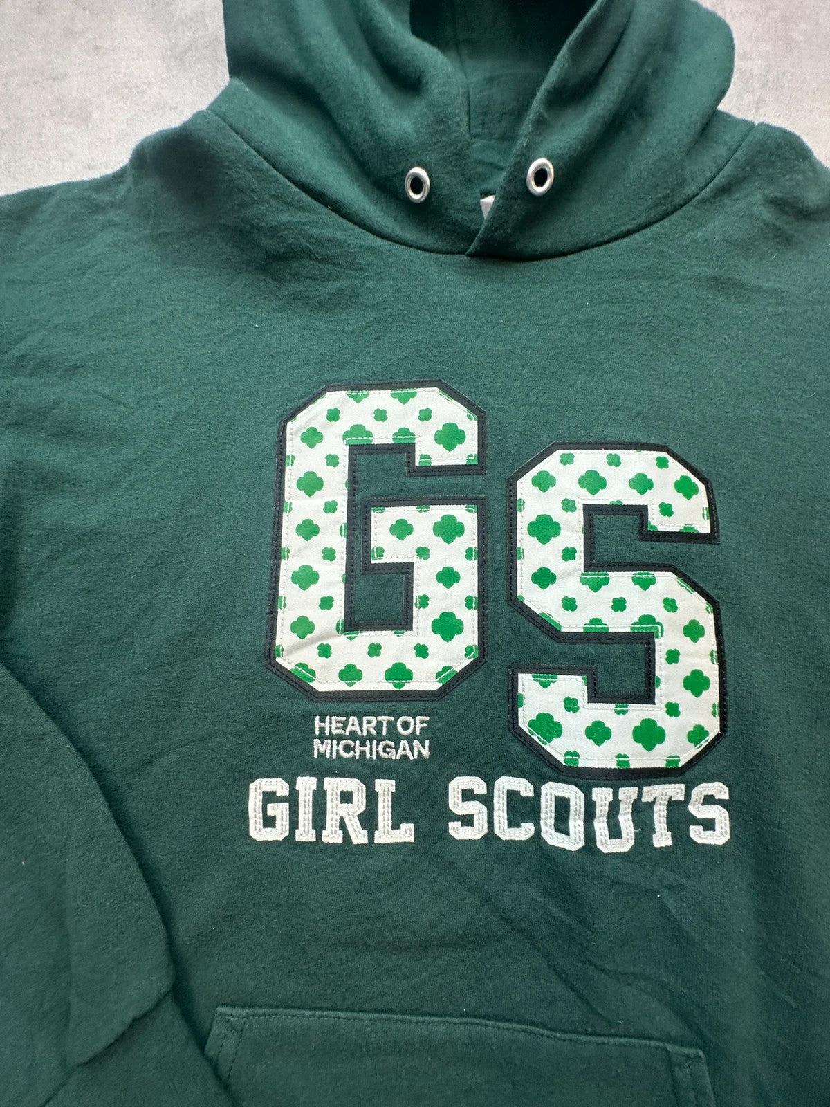 Hoodie Vintage Girl Scouts Heart of Michigan – Vert