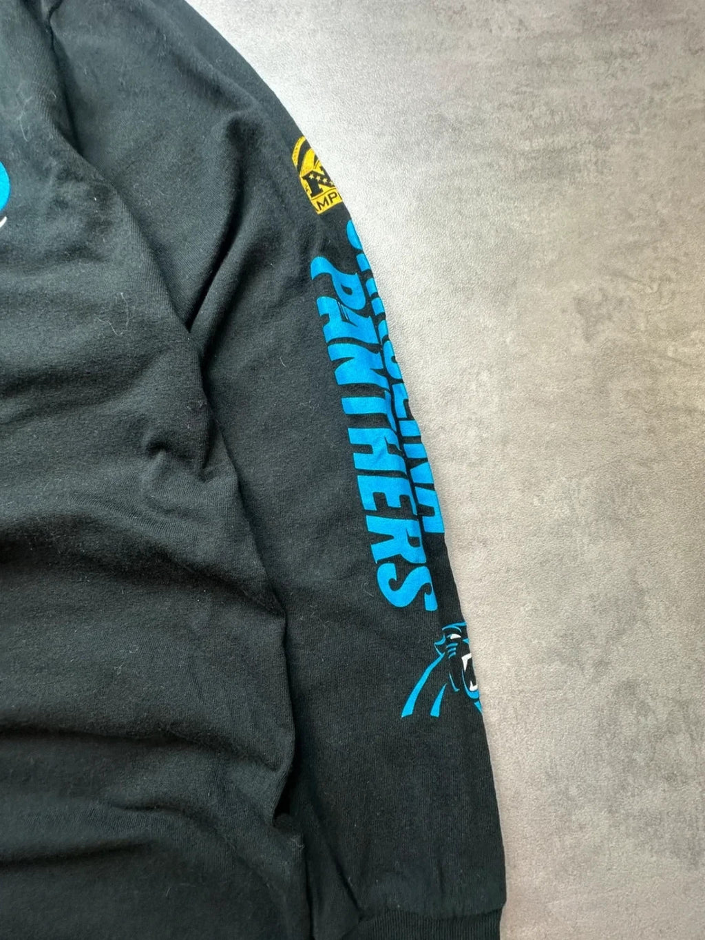 Tee-Shirt Vintage Majestic NFL Carolina Panthers 2015 Champions Noir