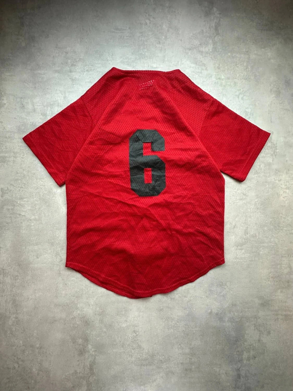 Maillot Baseball Vintage Westy #6 Rouge – Jersey Mesh USA Y2K