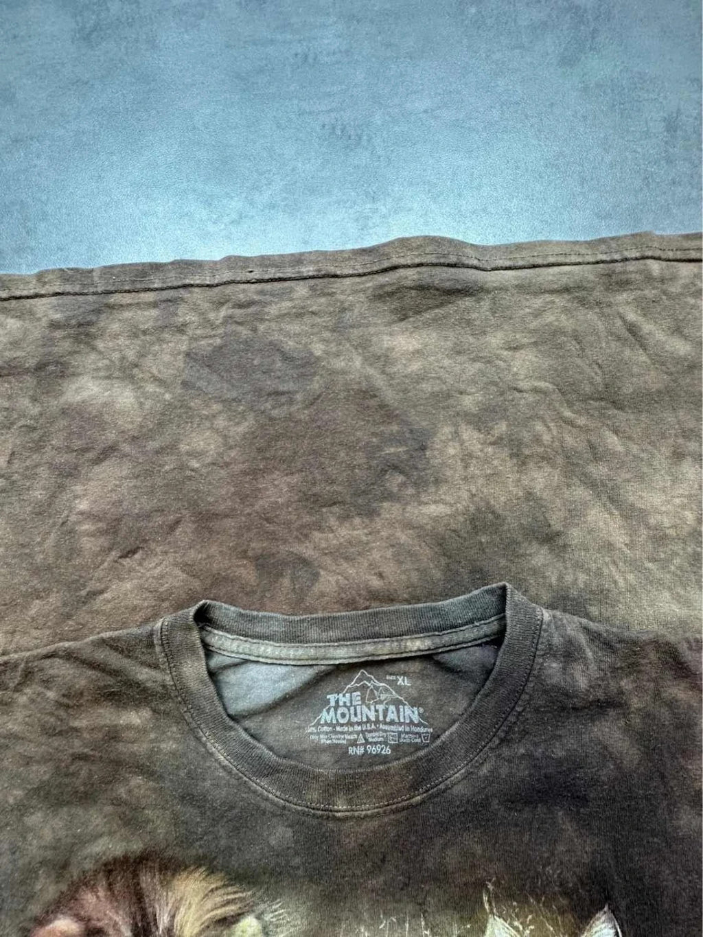 The Mountain Vintage Made in USA Big Cats All Over Print Cut-Off Tee Y2K Rare