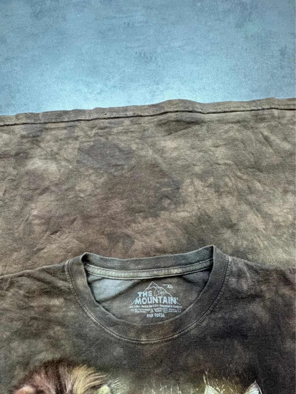 The Mountain Vintage Made in USA Big Cats All Over Print Cut-Off Tee Y2K Rare