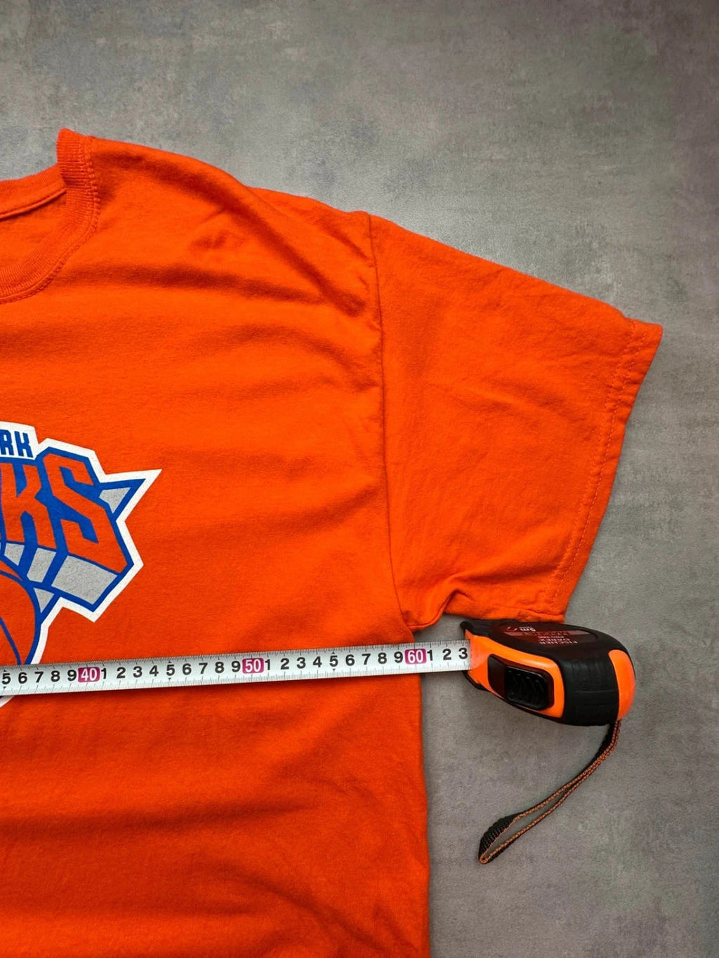 T-Shirt Vintage New York Knicks NBA Orange Logo Basketball 90s Y2K Streetwear