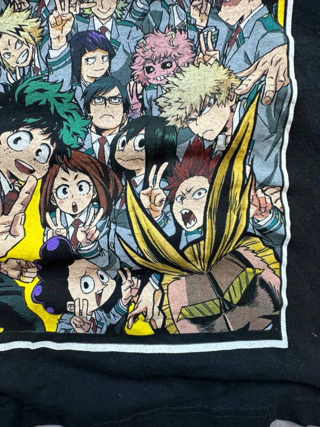 T-Shirt My Hero Academia Classe 1-A – Deku Bakugo Anime Noir Y2K
