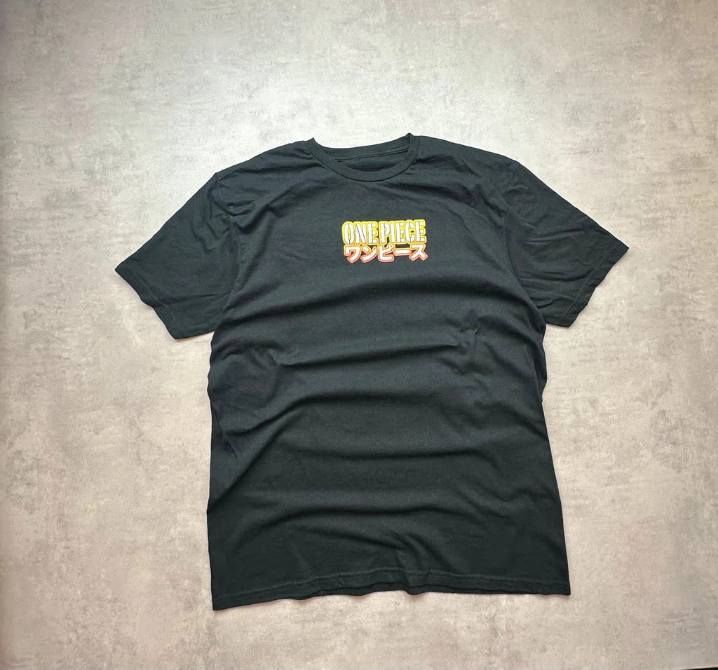 Tee-Shirt One Piece Vintage Luffy Zoro Noir – Anime Manga Y2K