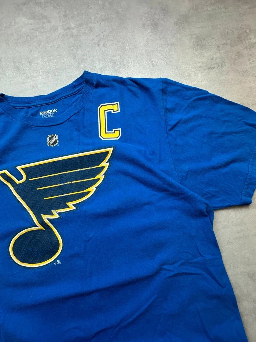 Tee-Shirt NHL Vintage David Backes #42 Bleu