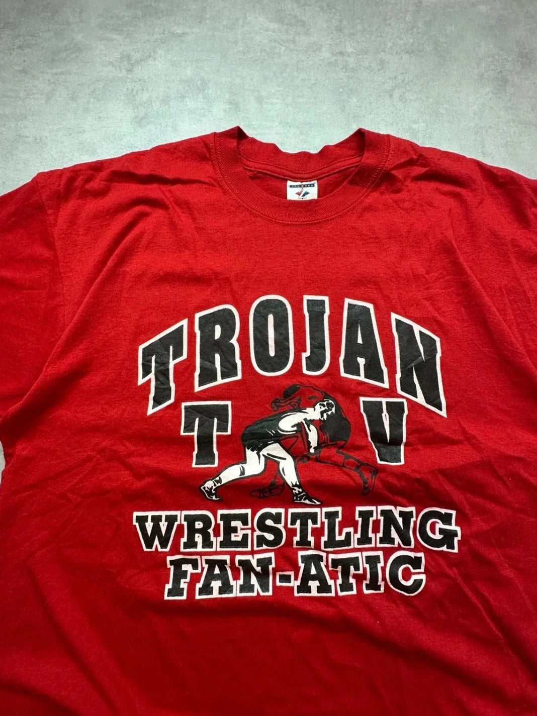 Tee-Shirt Vintage Red Trojan Fanatic Rouge