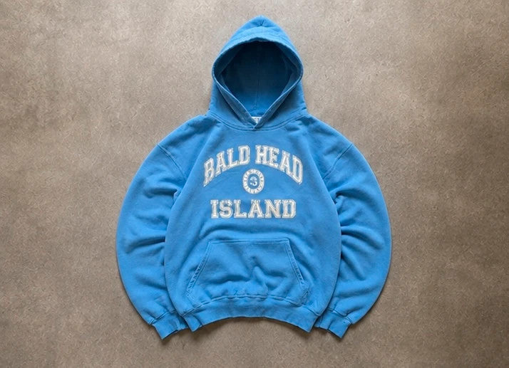 Hoodie Vintage Bald Head Island – Bleu