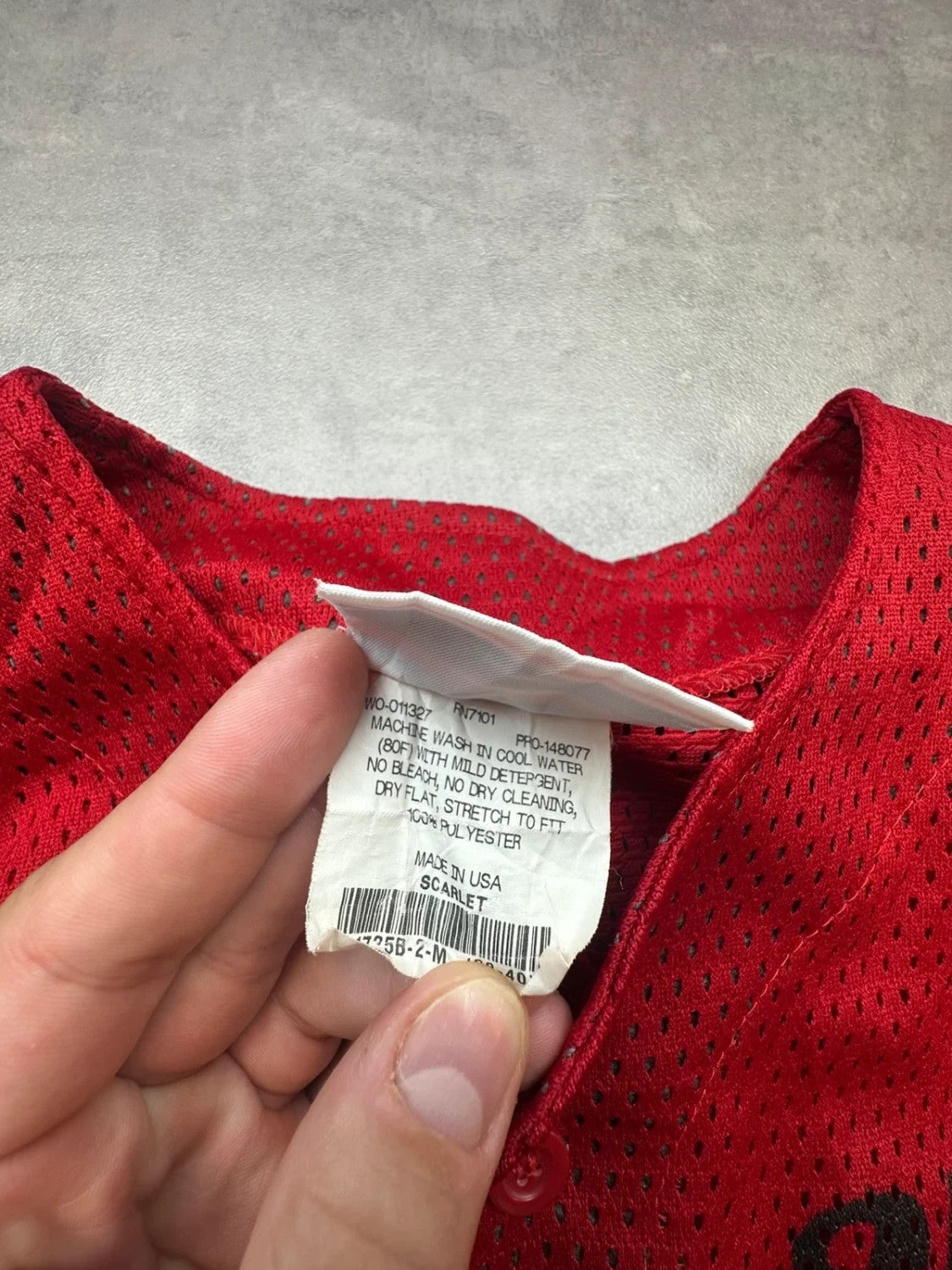 Maillot Baseball Jersey Vintage Westy Rouge