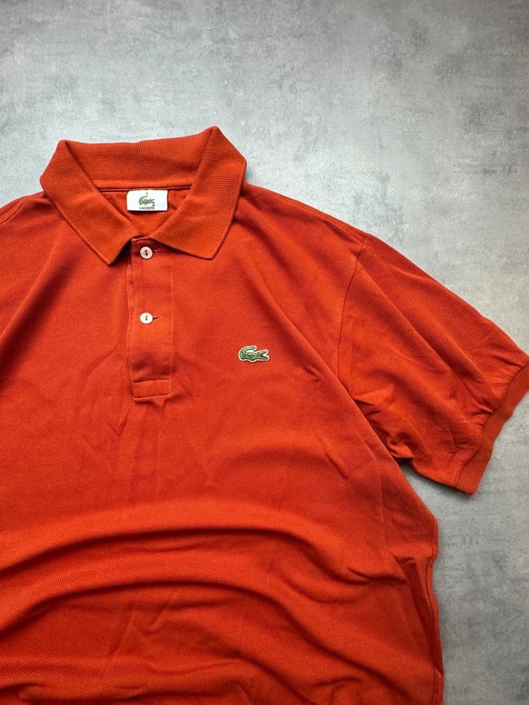 Polo Lacoste Vintage Terracotta Orange