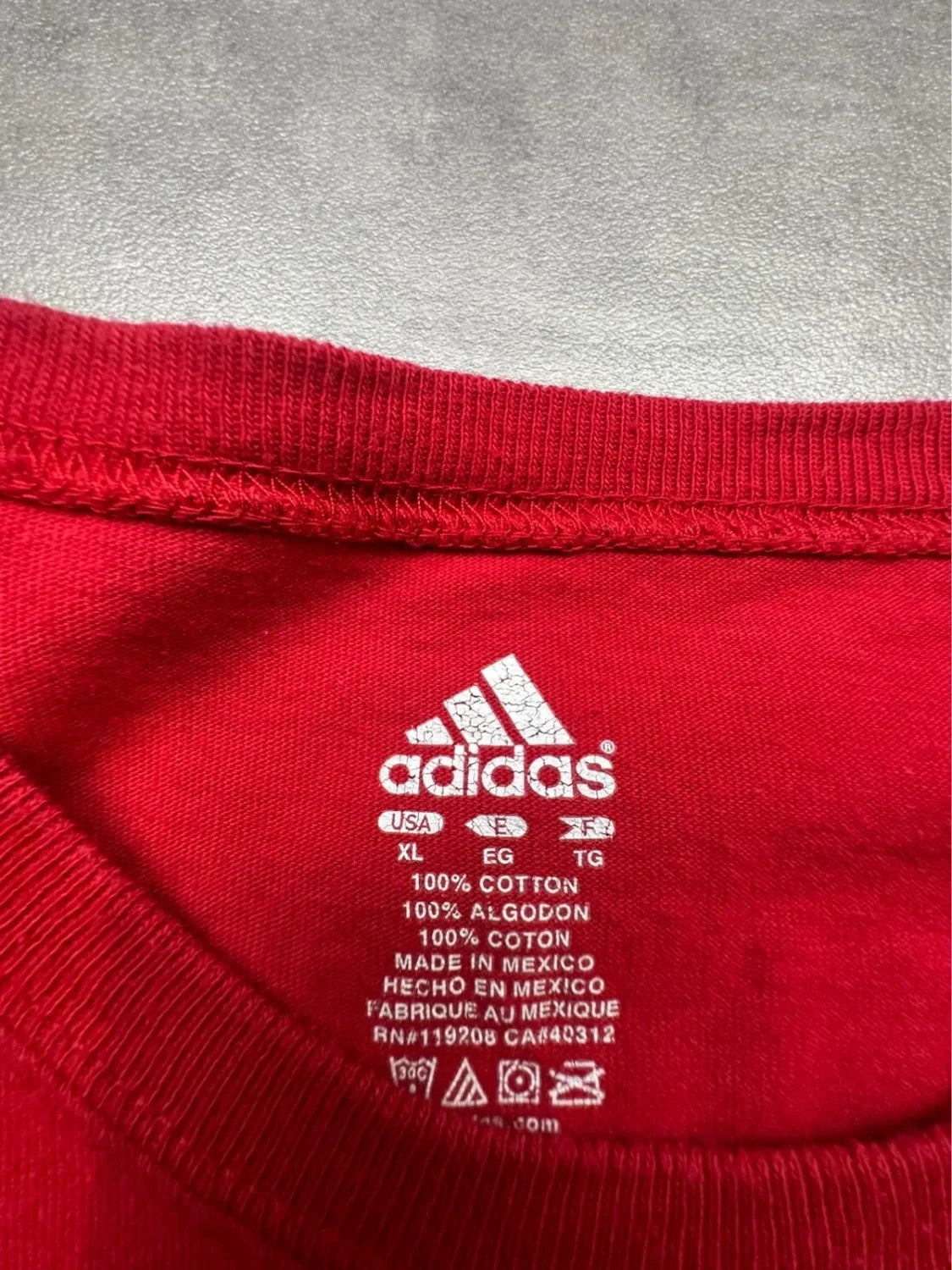 Tee-shirt Adidas Vintage Nebraska Cornhuskers Rouge | WellStore Vintage