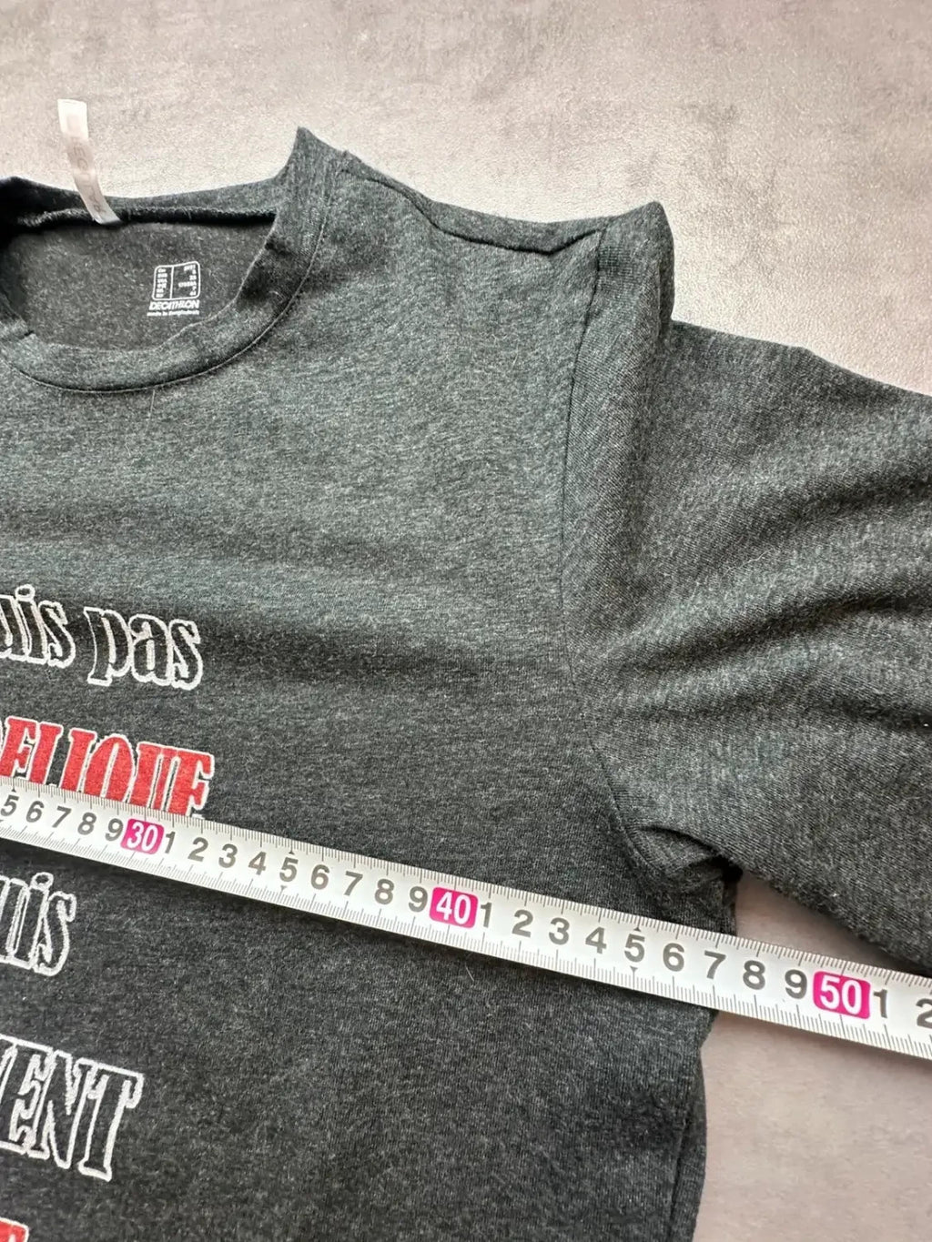 Tee-shirt Vintage Message Drôle Gris – « Je suis pas bordélique »