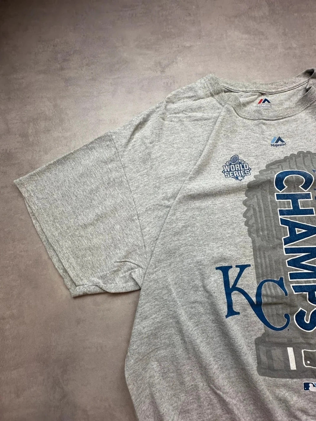 Tee Shirt MLB Vintage Kansas City World Series Gris – Baseball USA