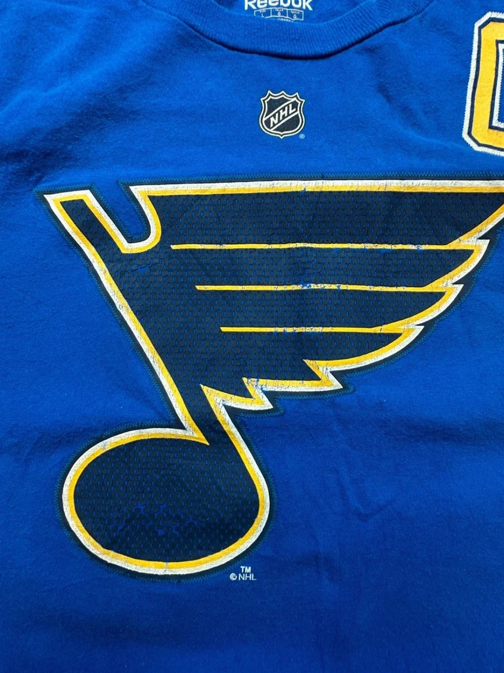 Tee-Shirt NHL Vintage David Backes #42 Bleu