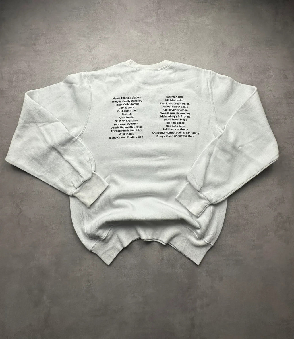 Sweat Russell Athletic Vintage Idaho Peak Blanc