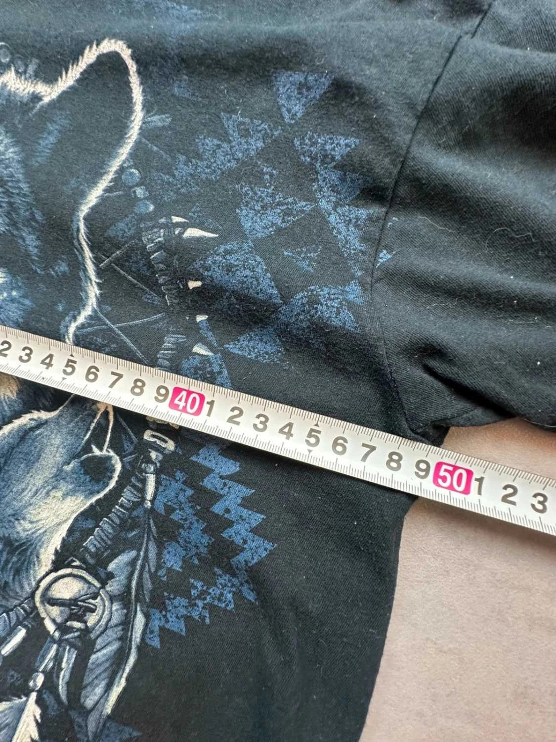Tee Shirt Vintage Wolf Dreamcatcher Noir – Graphic Animal Print Y2K