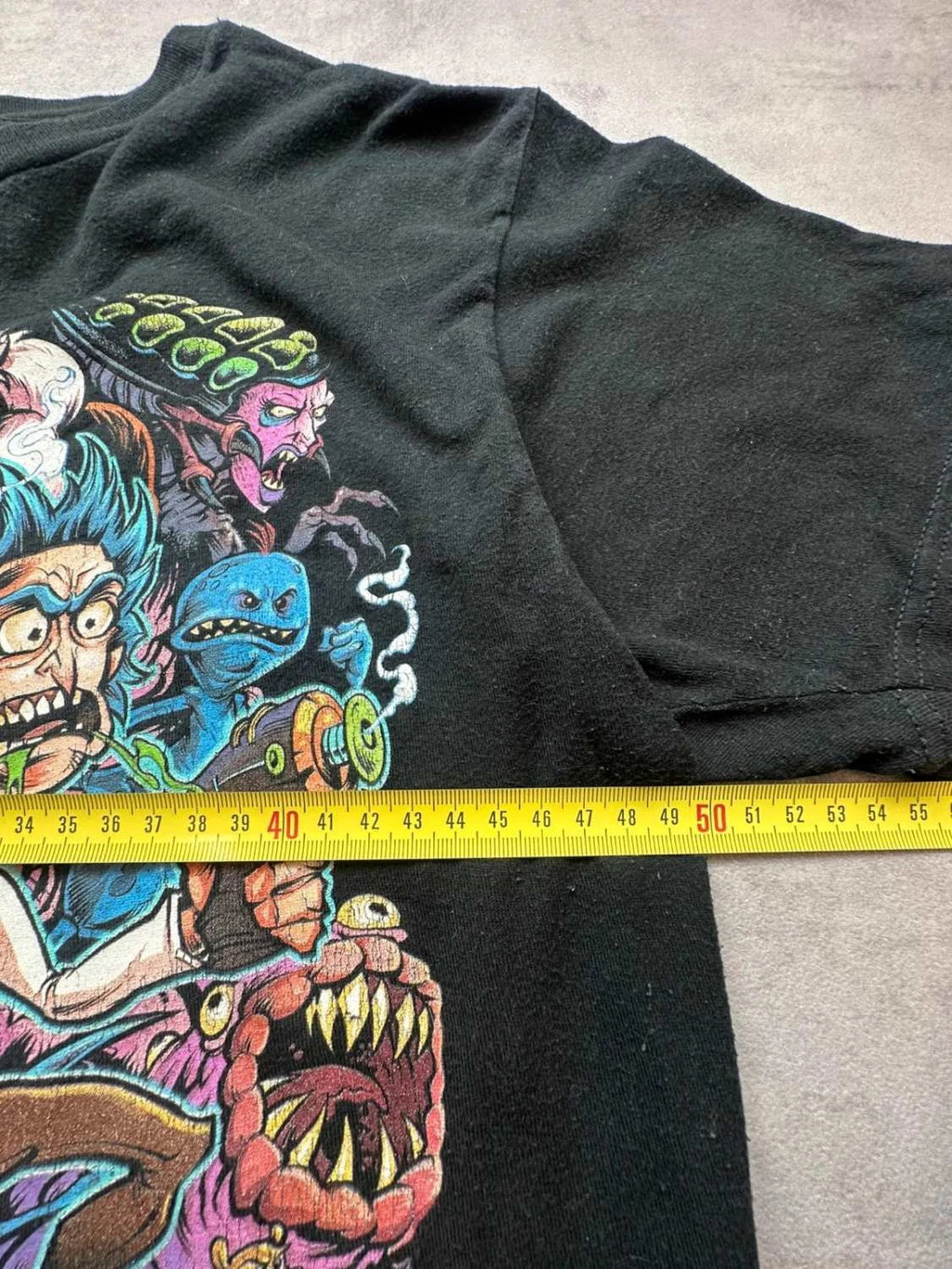 Tee-Shirt Rick and Morty Vintage Graphic Print Noir – Cartoon
