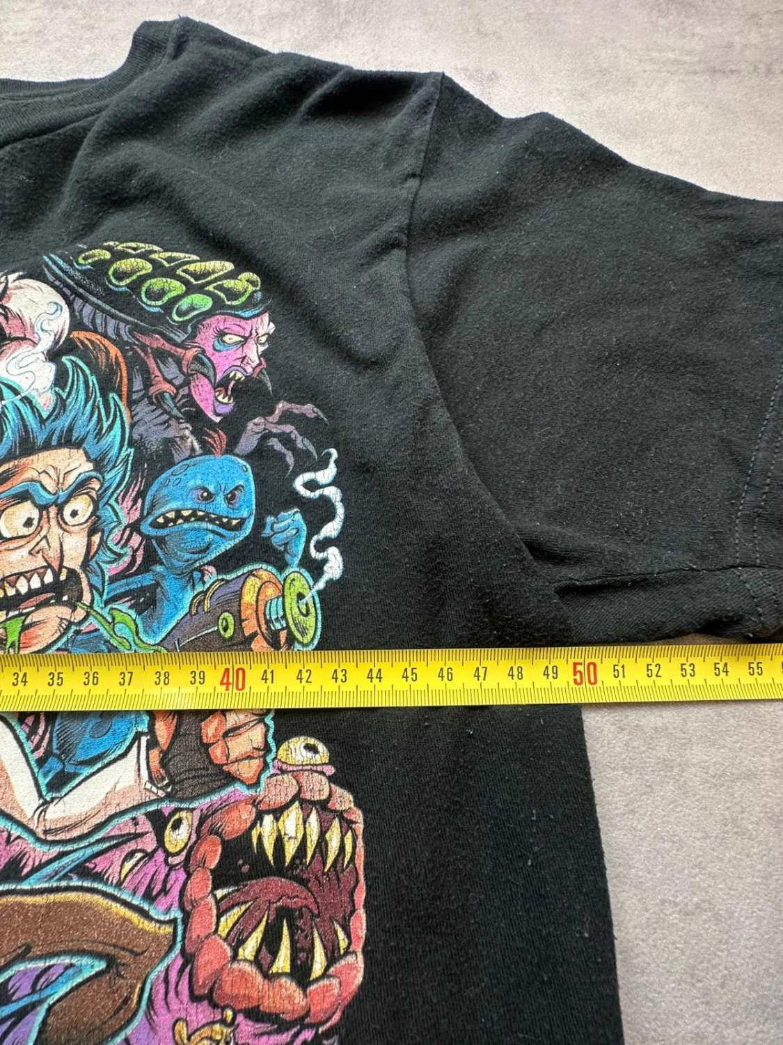 Tee-Shirt Rick and Morty Vintage Graphic Print Noir – Cartoon