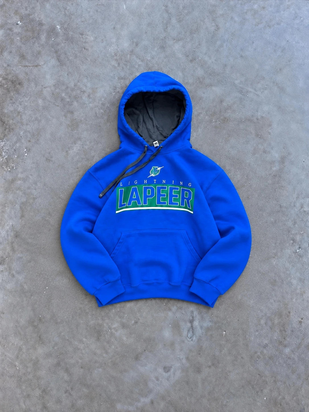 Hoodie Lapeer Lightning Vintage – Bleu College USA Y2K