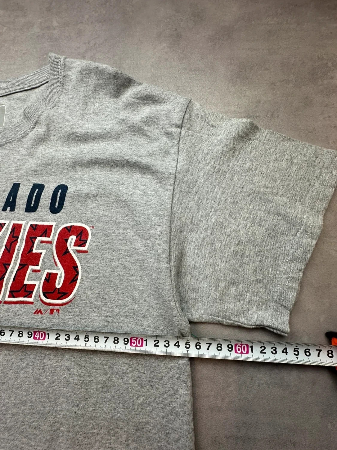Tee-shirt MLB Vintage Colorado Rockies Majestic Gris