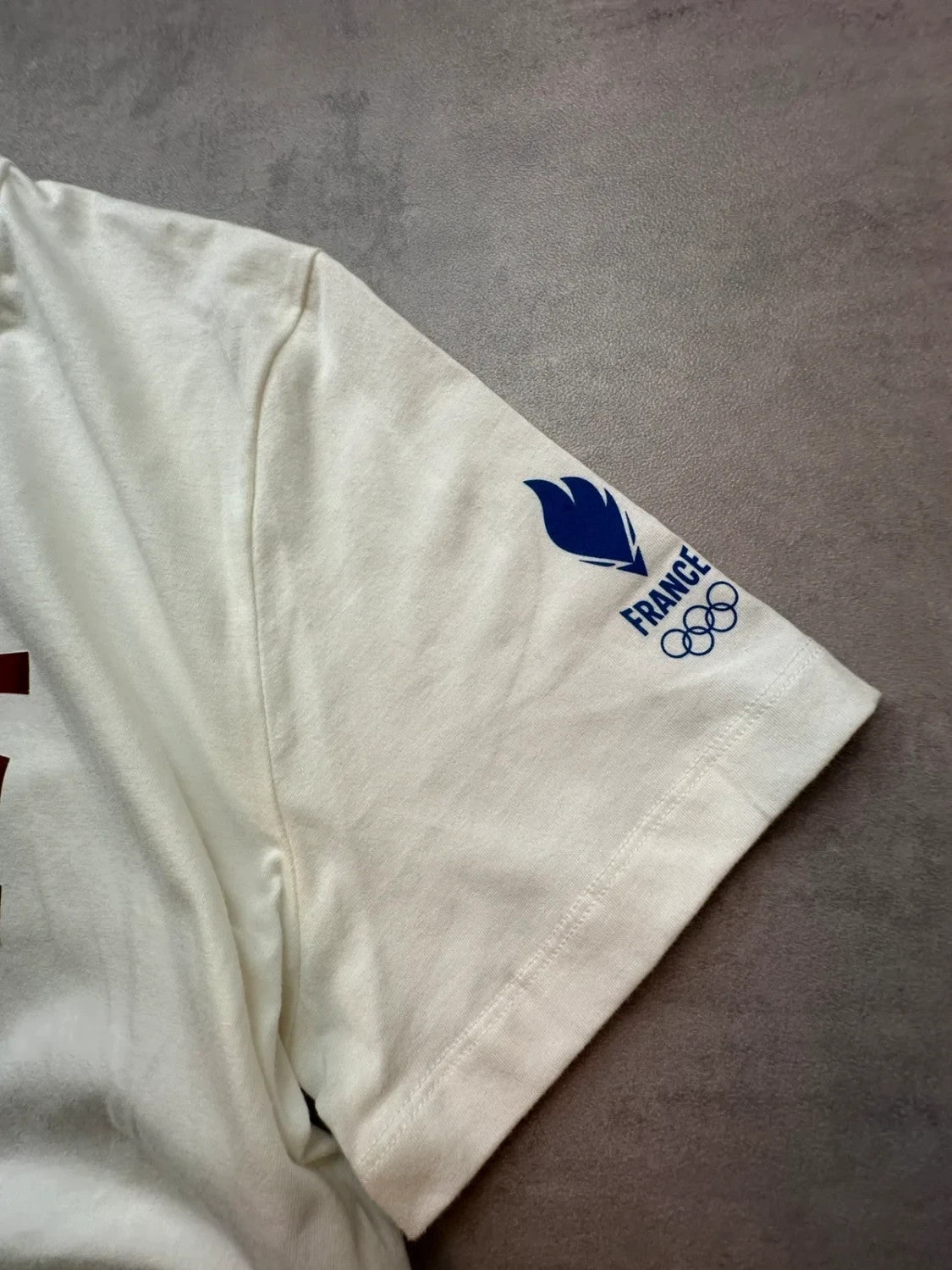 T-Shirt Vintage France Olympique « France » – Blanc