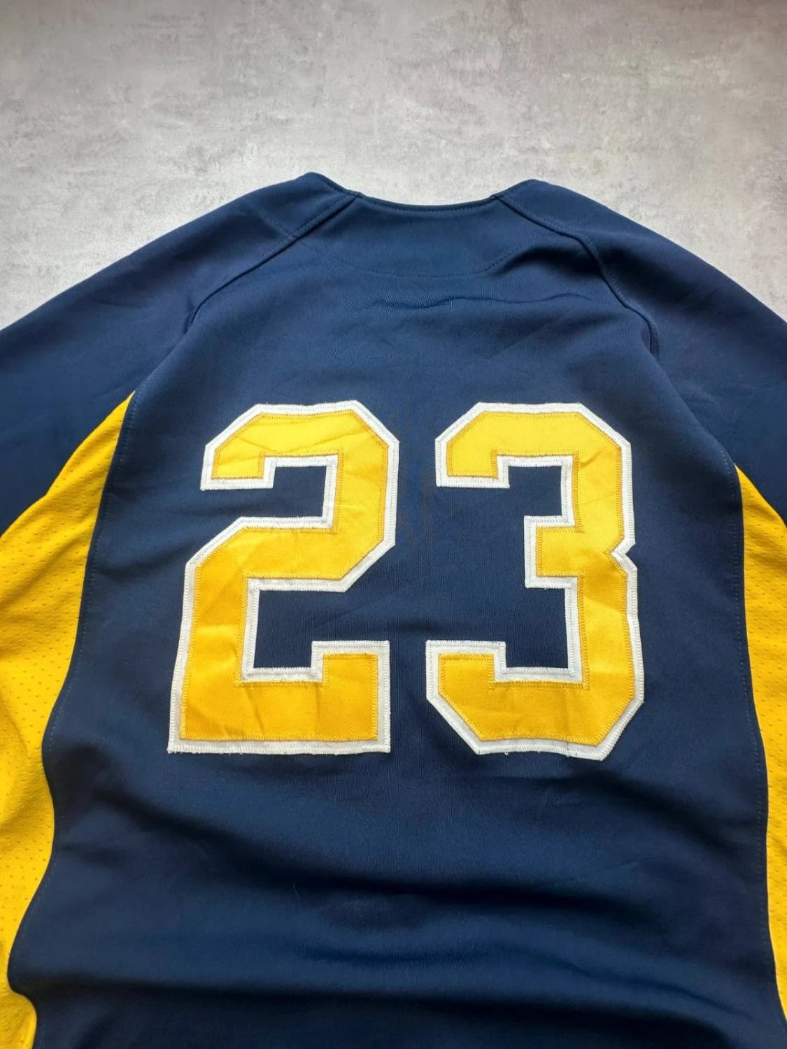 Maillot Baseball Lexington Minutemen #23 Augusta Sportswear – Navy & Jaune – Vintage USA