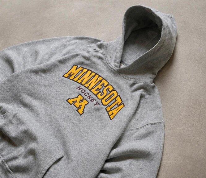 Sweat Vintage Minnesota Hockey 90s – Gris