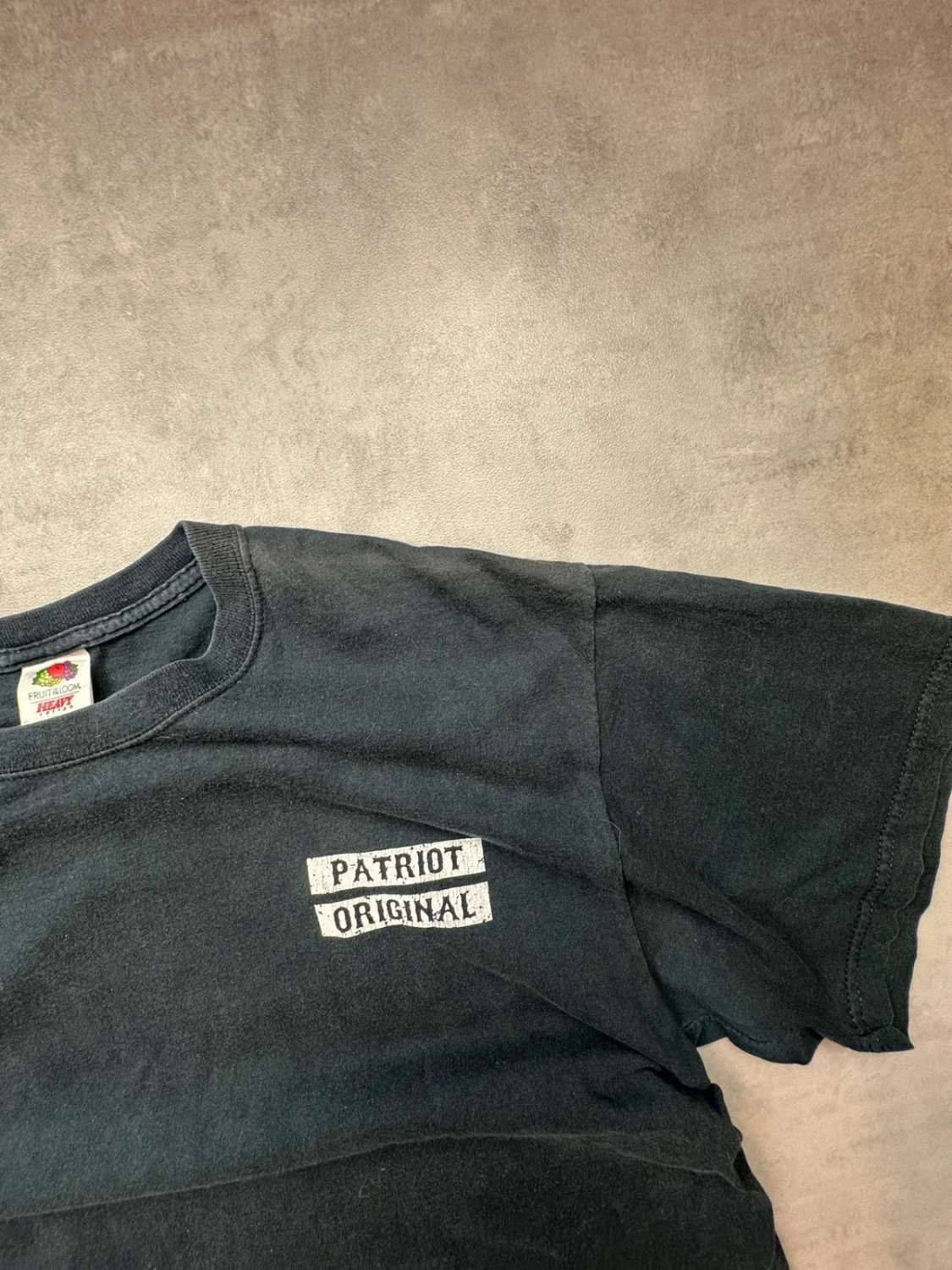 T-Shirt Vintage Patriot Original Foxboro Graphic Dos Noir