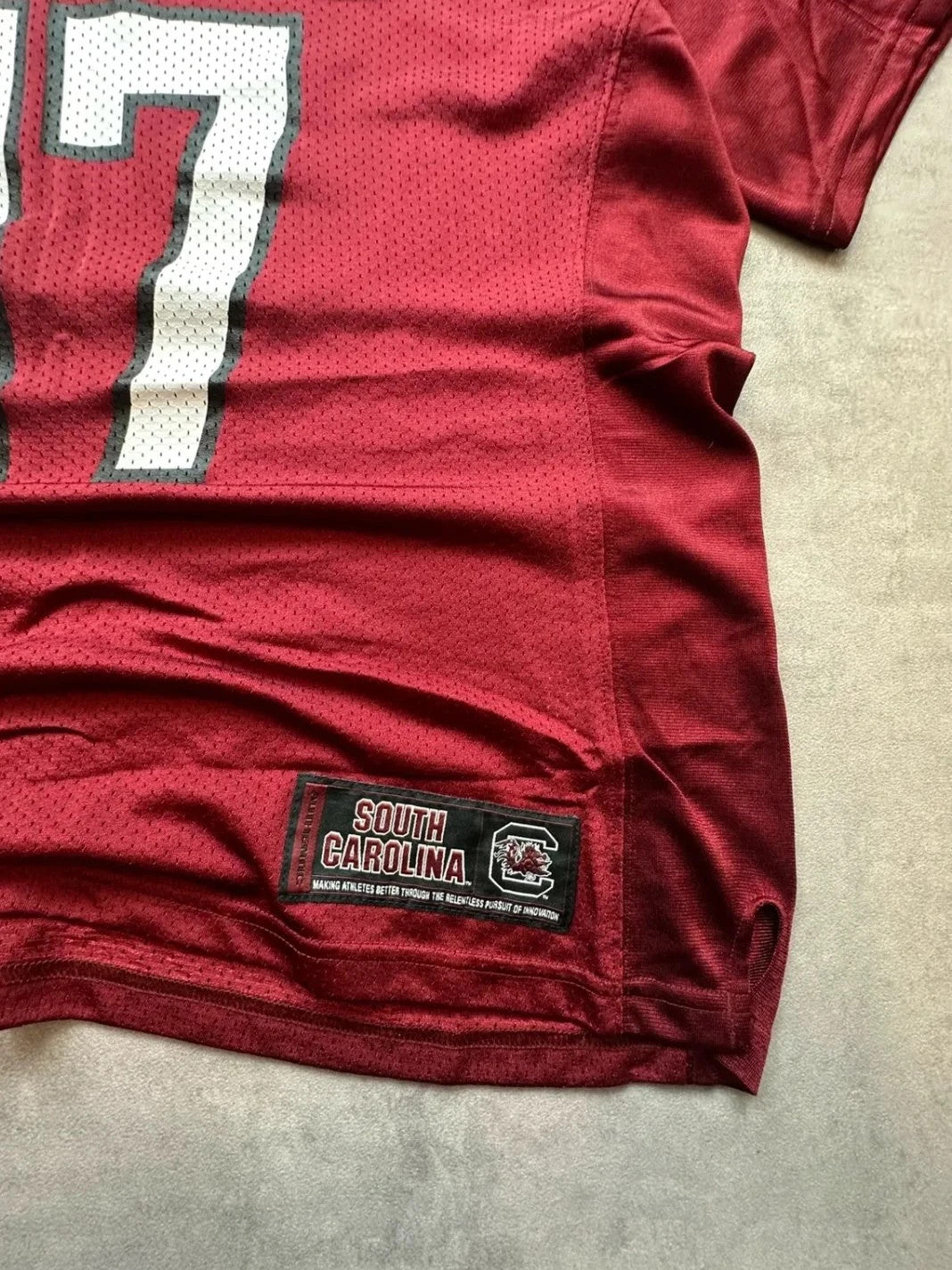 Maillot Under Armour Vintage South Carolina #17 Bordeaux