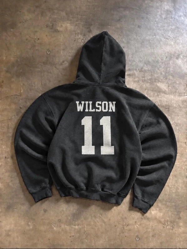Sweat Hoodie Vintage Cary Volleyball Wilson #11 – Noir