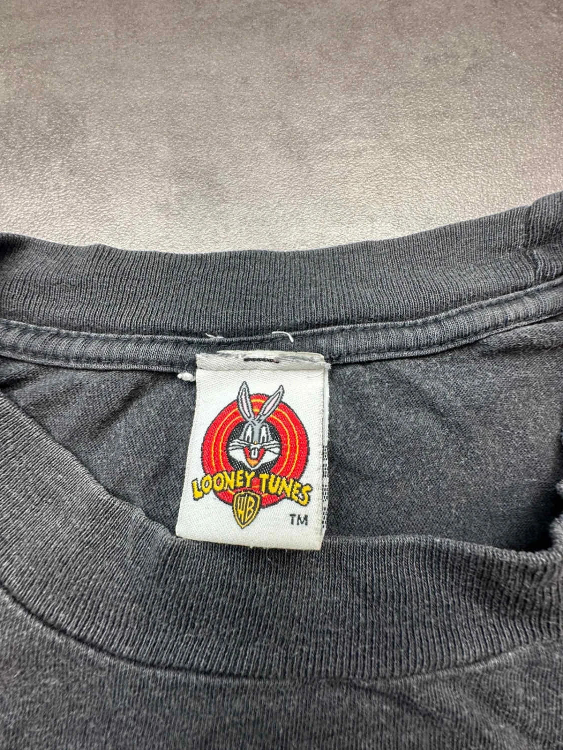 T-Shirt Vintage 1997 Looney Tunes Taz Football Américain Noir