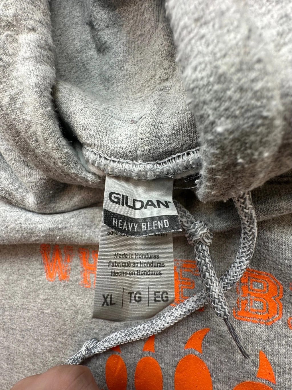 Hoodie Vintage White Bear Bears – Gris Chiné – College USA