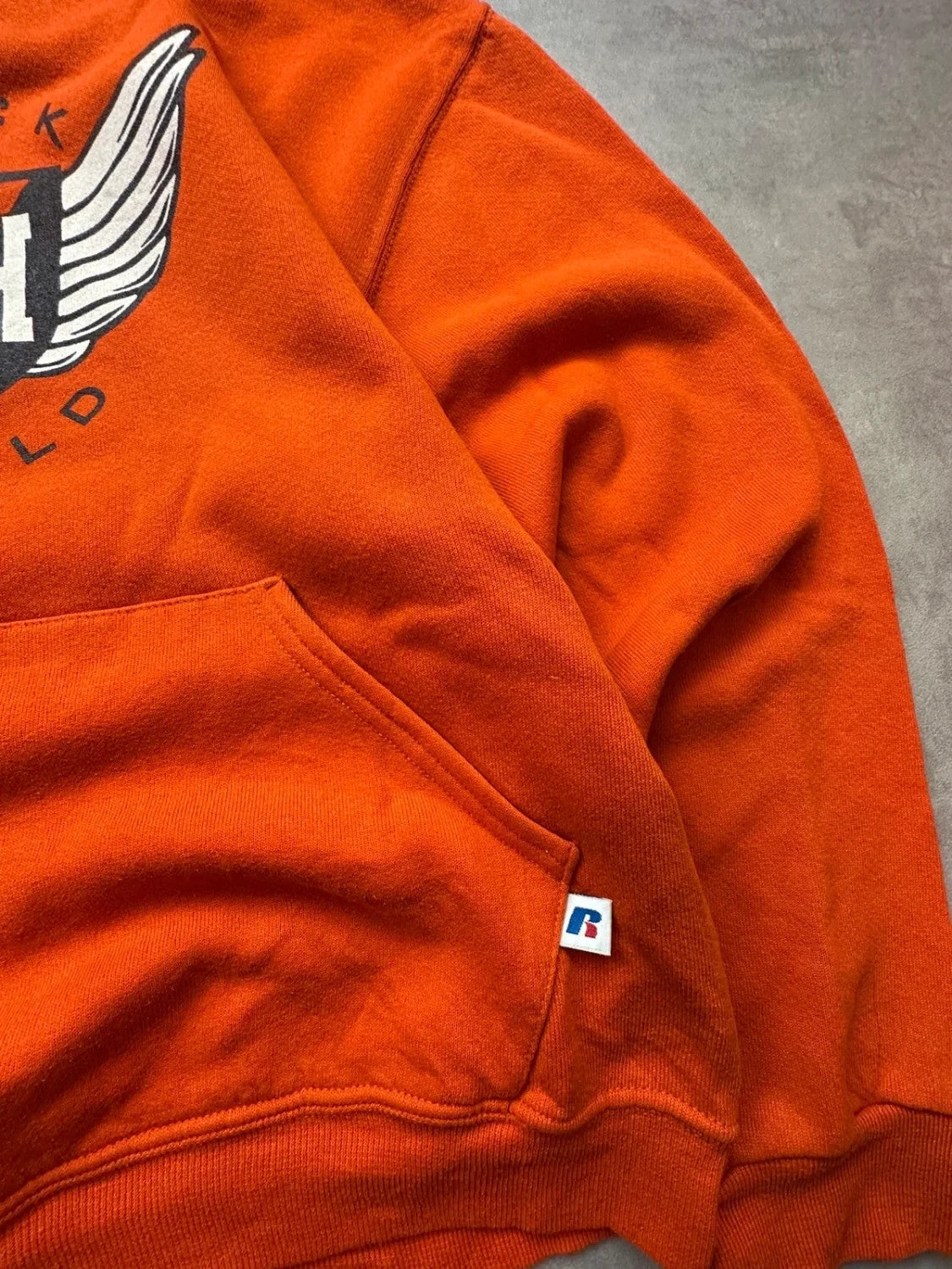 Sweat Russell Athletic Vintage TJH Track & Field Orange – Athlétisme USA
