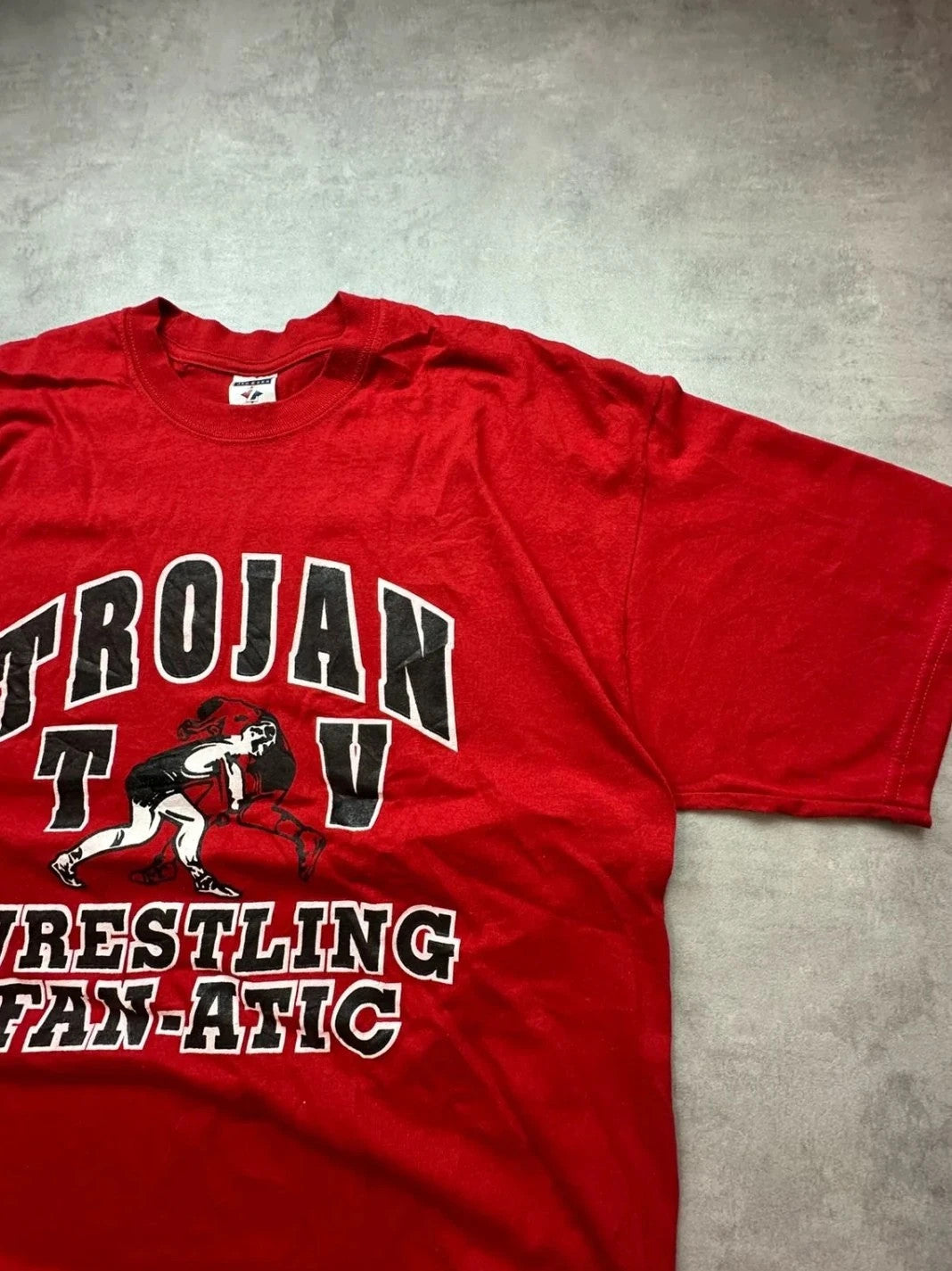 Tee-Shirt Vintage Red Trojan Fanatic Rouge