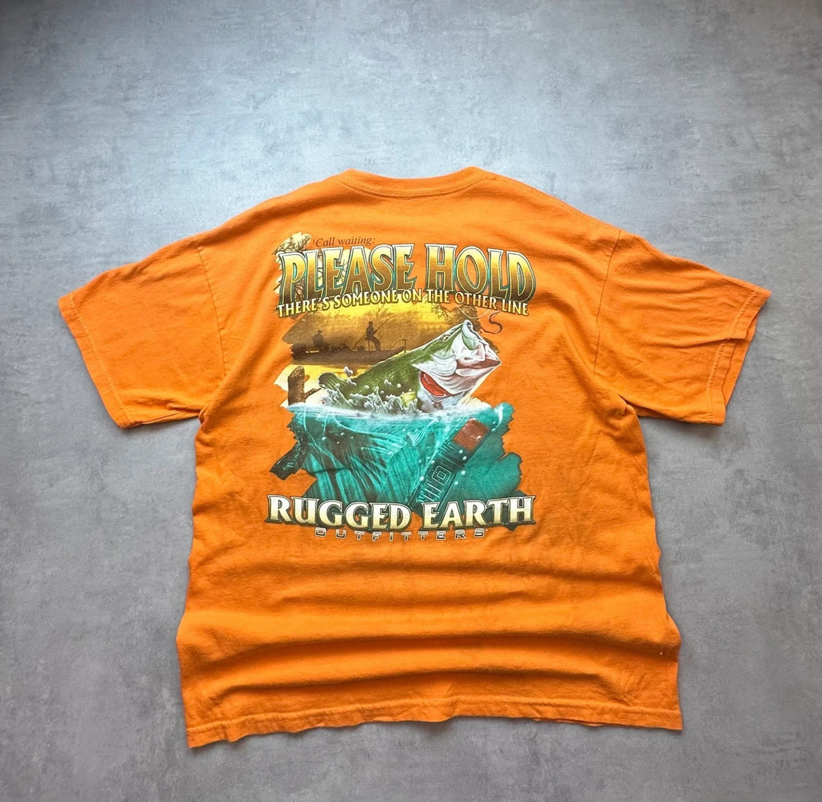 Tee-shirt Vintage Rugged Earth Outfitters Orange – Fishing