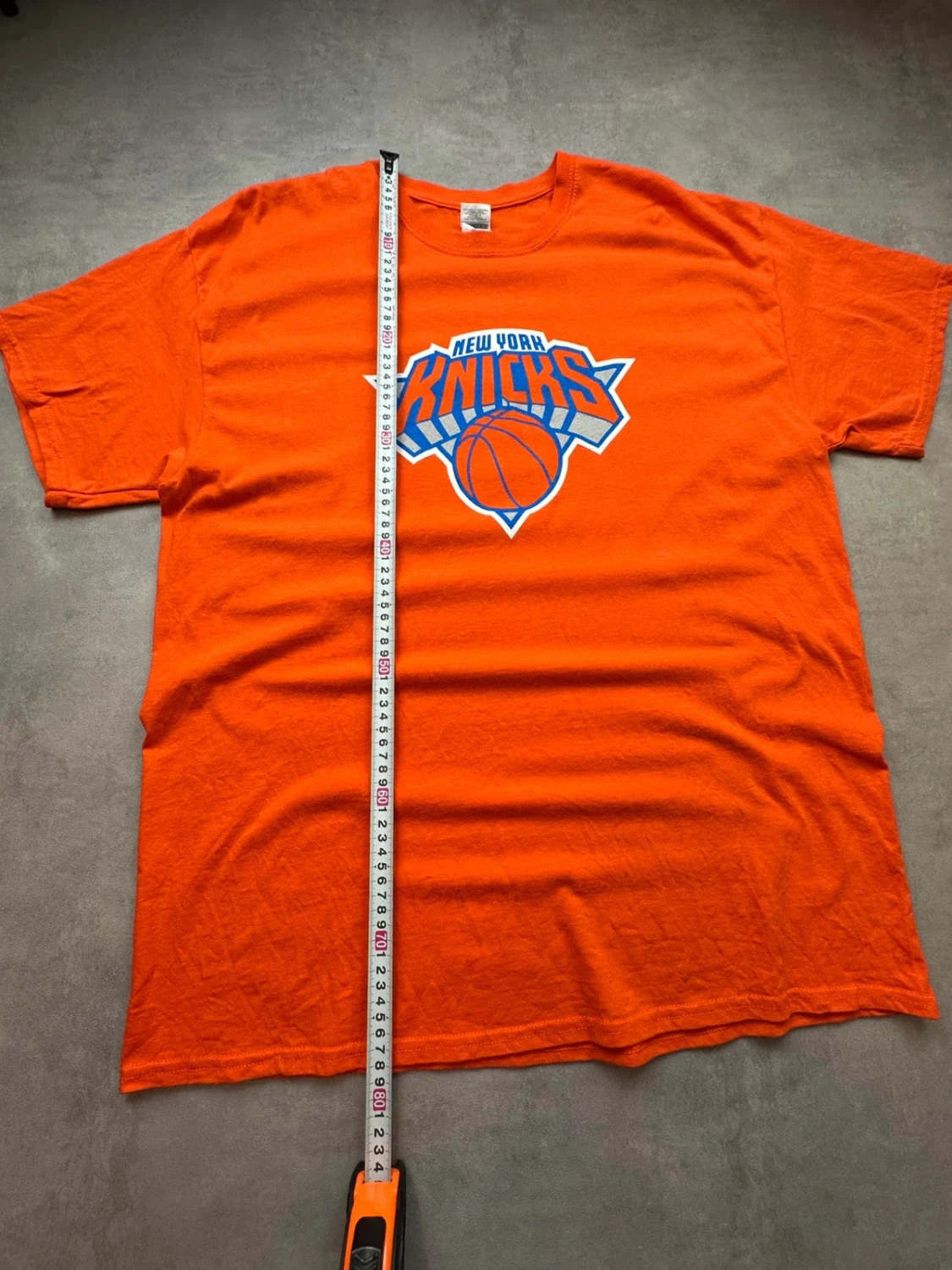 T-Shirt Vintage New York Knicks NBA Orange Logo Basketball 90s Y2K Streetwear