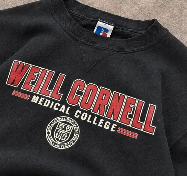 Sweat Vintage Russell Athletic Weill Cornell Medical College – Noir