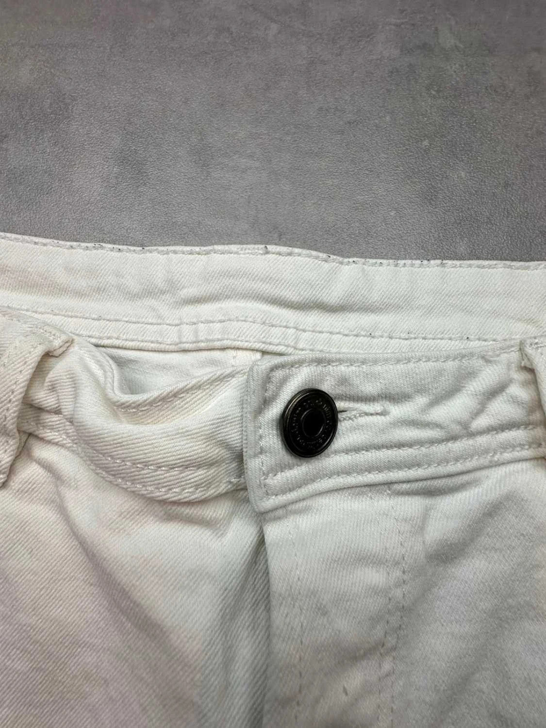 Short Jean Vintage Blanc Coupe Regular