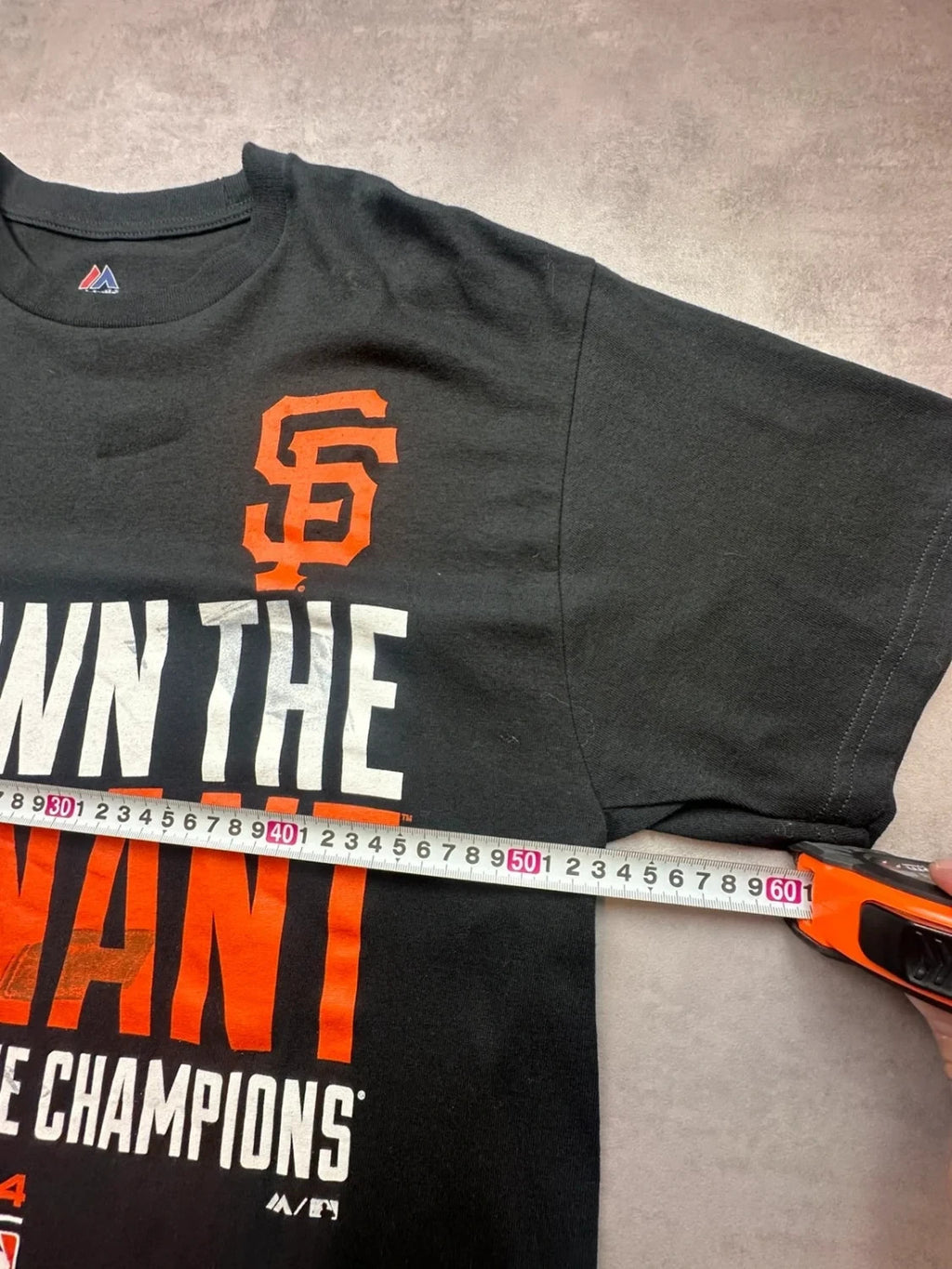 Tee-shirt MLB Vintage San Francisco Giants Majestic National League Champs Noir