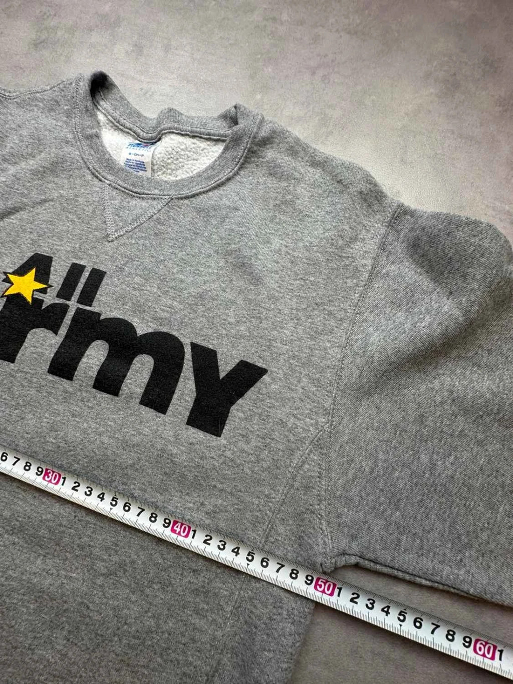 Sweat Russell Athletic Vintage All Army 90s – Gris