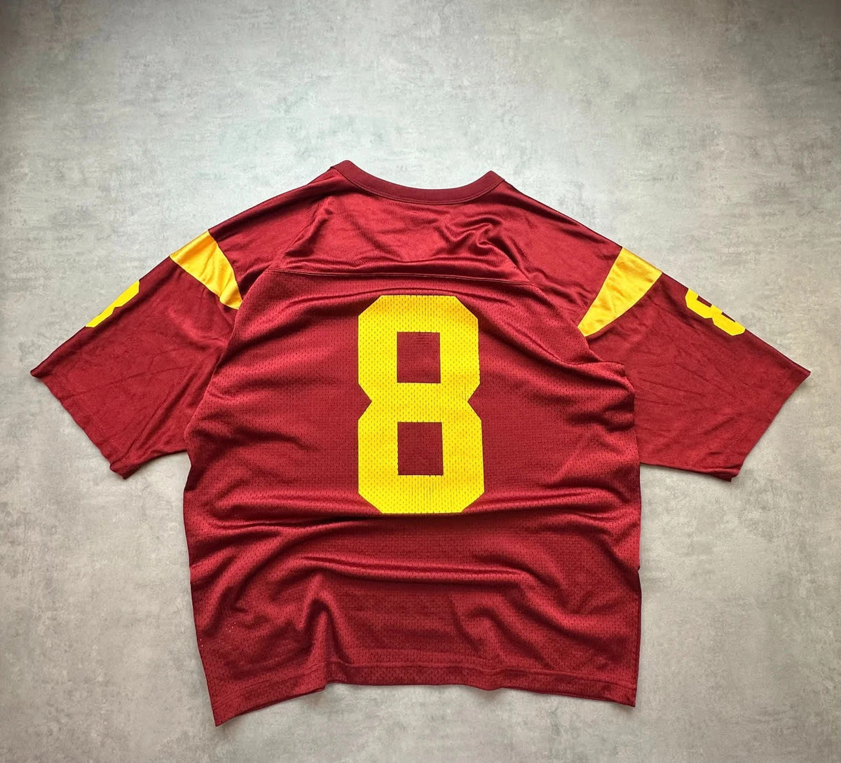 Nike USC Trojans #8 Vintage NCAA Football Jersey Rouge & Jaune
