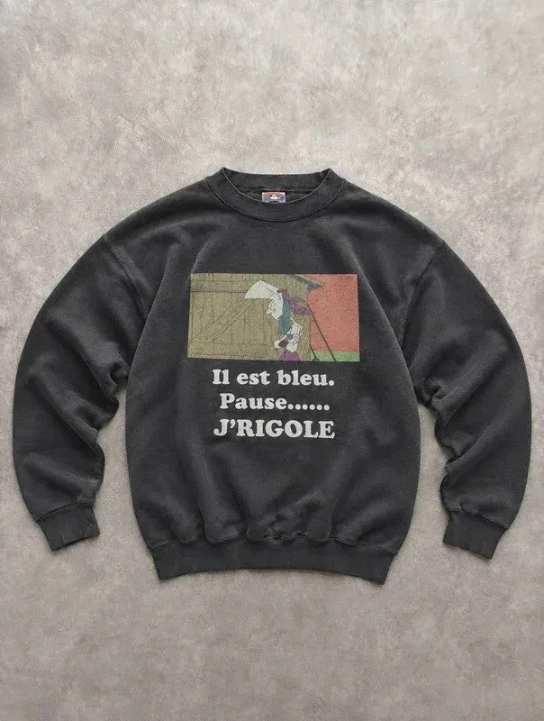 Sweat Crewneck Vintage Pirate « J’Rigole » Y2K