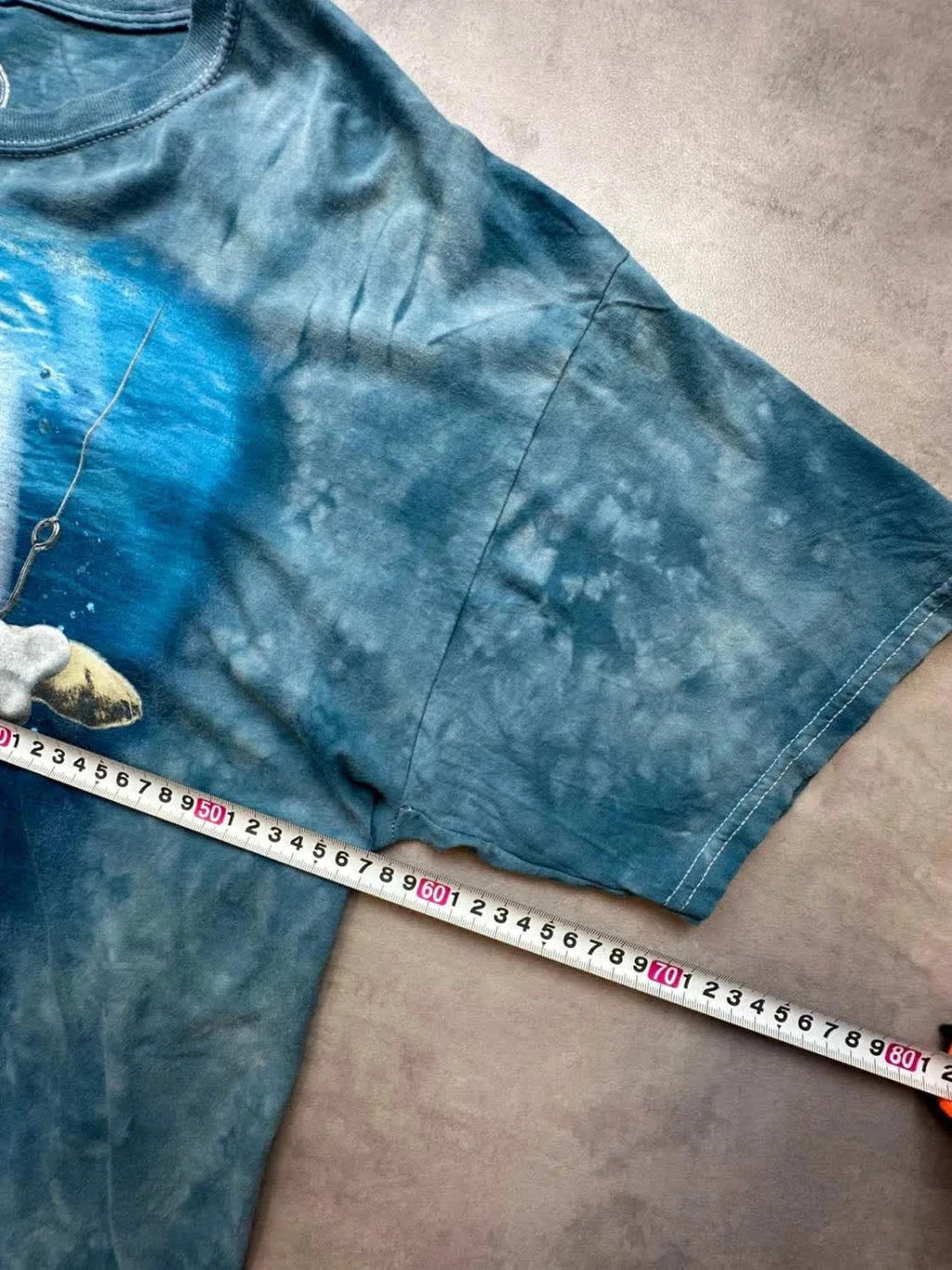 Tee Shirt Vintage Animals Print Crazy Dog Tie & Dye Bleu – Graphic Print Y2K